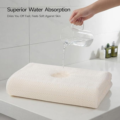 ecolook Microfiber Bath Towels Set of 2, 31 x 63 Inch Extra Large Bath Towel Set, Super Soft & Highly Absorbent, Quick Dry Lightweight Towels for Bathroom, Gym, Spa, Pool & Travel, Beige
