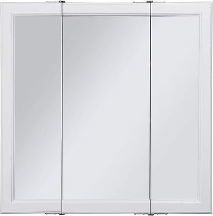 Design House Wyndham Tri-View Medicine Cabinet, 30", White | Wall Mount, Transitional, Wood, Bath, 545293-WHT