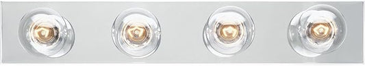 Westinghouse 6641100 Four-Light Bath Bar, Chrome