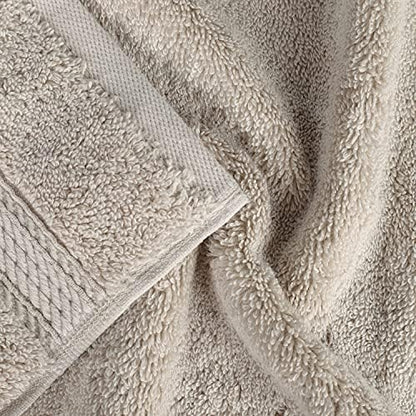 SUPERIOR Egyptian Cotton Ultra Plush & Absorbent, 8 Piece Set, Stone