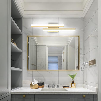 PRESDE 24 Inch LED Vanity Light Brushed Gold Bathroom Light Fixtures Over Mirror Modern Bath Lighting Bar 5CCT