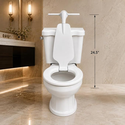 True Toilet® Toilet Seat with Urinal Attachment for Seniors, Special Needs & Medical Use – Splash-Free Hygiene Support Solution for Reduced Urine Splatter (Round)