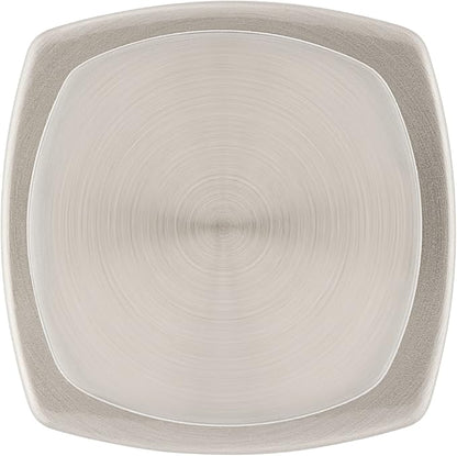 Kwikset Arroyo Knob Dummy Door Knob, Single Sided Handle for Closets, French Double Doors, and Pantry, Satin Nickel Non-Turning Interior Push/Pull Door Knob, with Microban Protection
