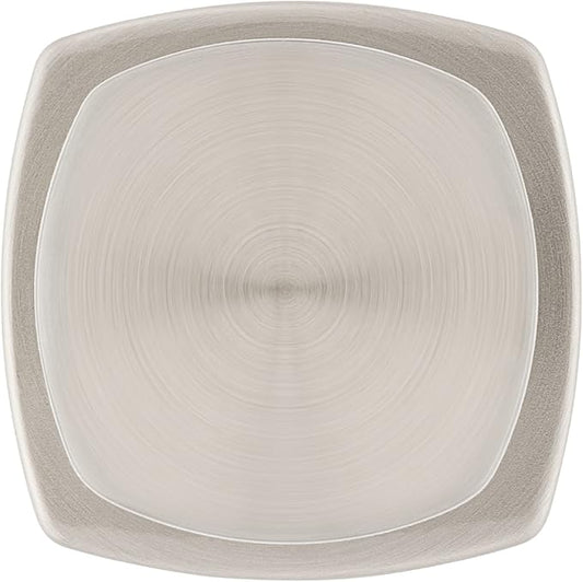 Kwikset Arroyo Knob Dummy Door Knob, Single Sided Handle for Closets, French Double Doors, and Pantry, Satin Nickel Non-Turning Interior Push/Pull Door Knob, with Microban Protection