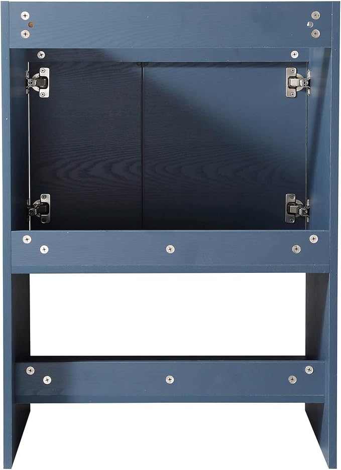 Phoenix 24 Inch Bathroom Vanity with Sink – Modern Design, Soft-Close Doors, Storage Drawers, Durable Build – Navy Blue Vanity for Small Bathrooms (Full Assembly Required)