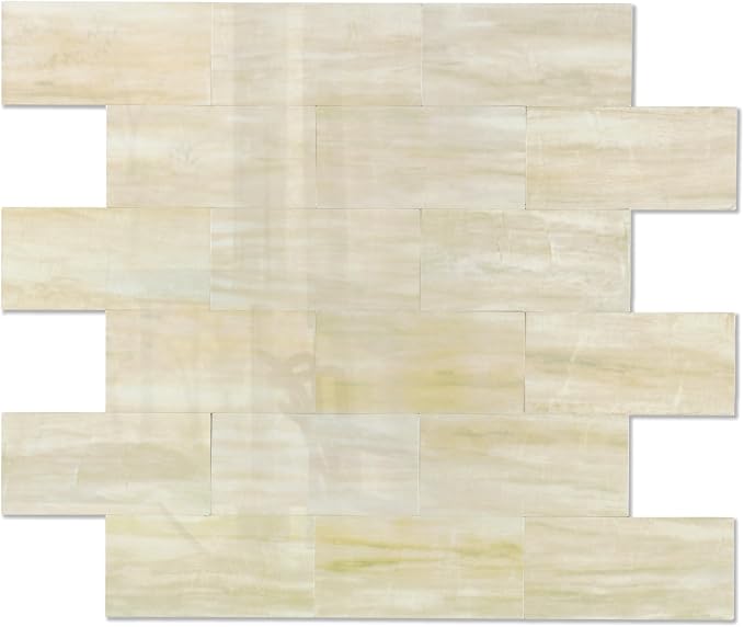 2026 New Upgrade Peel and Stick Backsplash Tile, Peel and Stick Wall Tile for Kitchen, Bathroom, Fireplace, Laundry (Light Orange, 1 Pack)