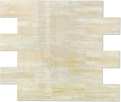 2026 New Upgrade Peel and Stick Backsplash Tile, Peel and Stick Wall Tile for Kitchen, Bathroom, Fireplace, Laundry (Light Orange, 1 Pack)