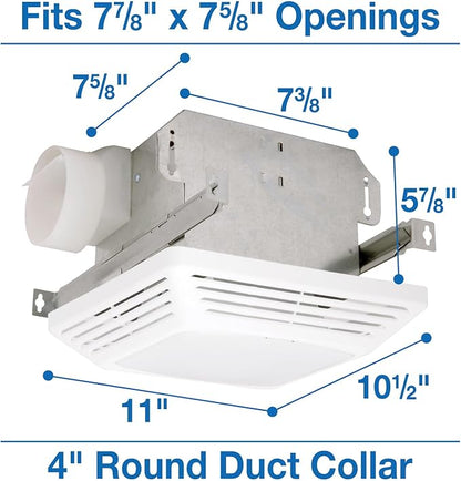 Air King ASLC70 Advantage Exhaust Bath Fan with 70-CFM and 4.0-Sones for 100-watt Incandescent Bulbs, White Finish, Red