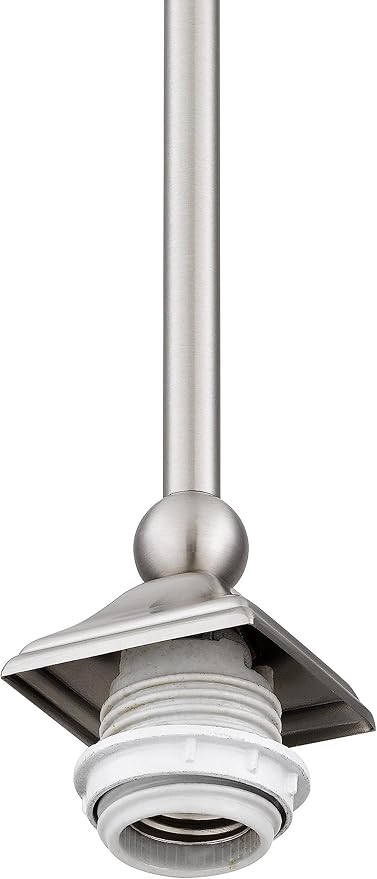 Nox Modern Farmhouse 1-Light Pendant Ceiling Light with White Glass Shade in Brushed Nickel Finish for Kitchen Island, Hallway, Entryway, Passway, Dining Room, Bedroom, Living Room