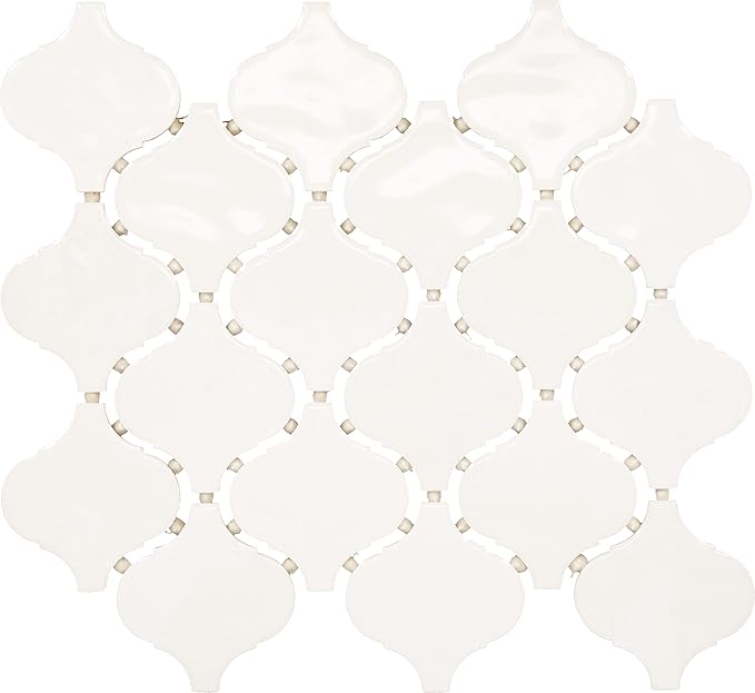 Daltile Mesmerist 11" X 12" Ceramic Arabesque Mosaic Tile in Spirit Gloss (10 PC Per Carton) (7.4 SQFT Per Carton )