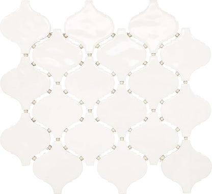 Daltile Mesmerist 11" X 12" Ceramic Arabesque Mosaic Tile in Spirit Gloss (10 PC Per Carton) (7.4 SQFT Per Carton )