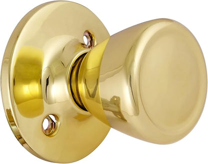Design House Tulip Passage Door Knob for Hall and Closet, Fits Standard Doors, Polished Brass – Design House, 782730