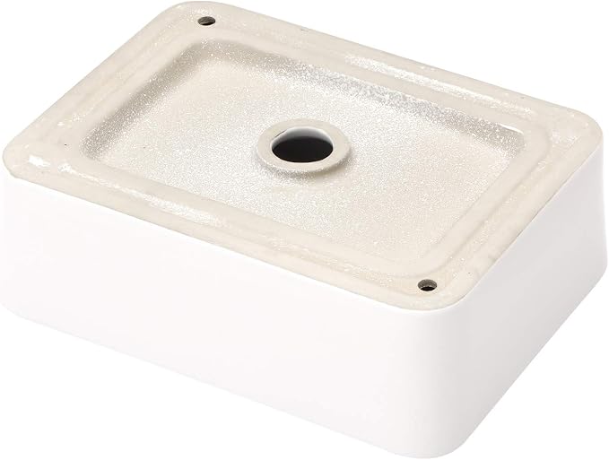 Rectangular Vessel Sink White | Beslend 16"x12" Bathroom Sink Ceramic Porcelain Above Counter Modern Art Sink