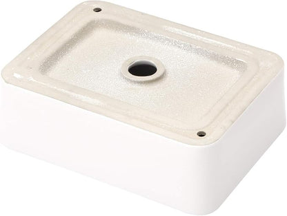 Rectangular Vessel Sink White | Beslend 16"x12" Bathroom Sink Ceramic Porcelain Above Counter Modern Art Sink