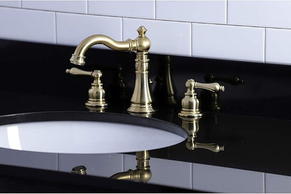 Kingston Brass Fauceture FSC1973AL English Classic Widespread Bathroom Faucet, Brushed Brass, 5-5/16"