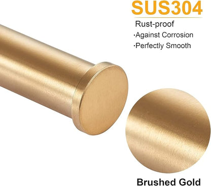 FOMANSH Stainless Steel Towel Holder - Mount on Wall Towel Bar, Toilet/Kitchen Paper Holder, SUS 304 Hand Towel Rack, Towel Ring for Bathroom Toilet Gold