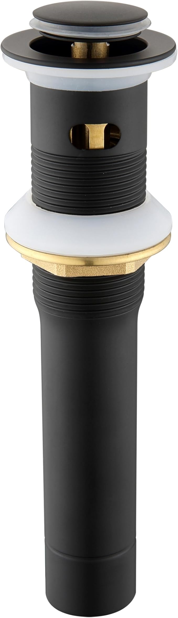 Ultimate Unicorn Bathroom Sink Stopper, with Overflow Hole, Matte Black | Pop Up Drain, Made of Metal, Small Cap, with Detachable Basket Stopper, Drain Fast, for Bathroom Vessel Vanity Sink Art Basin