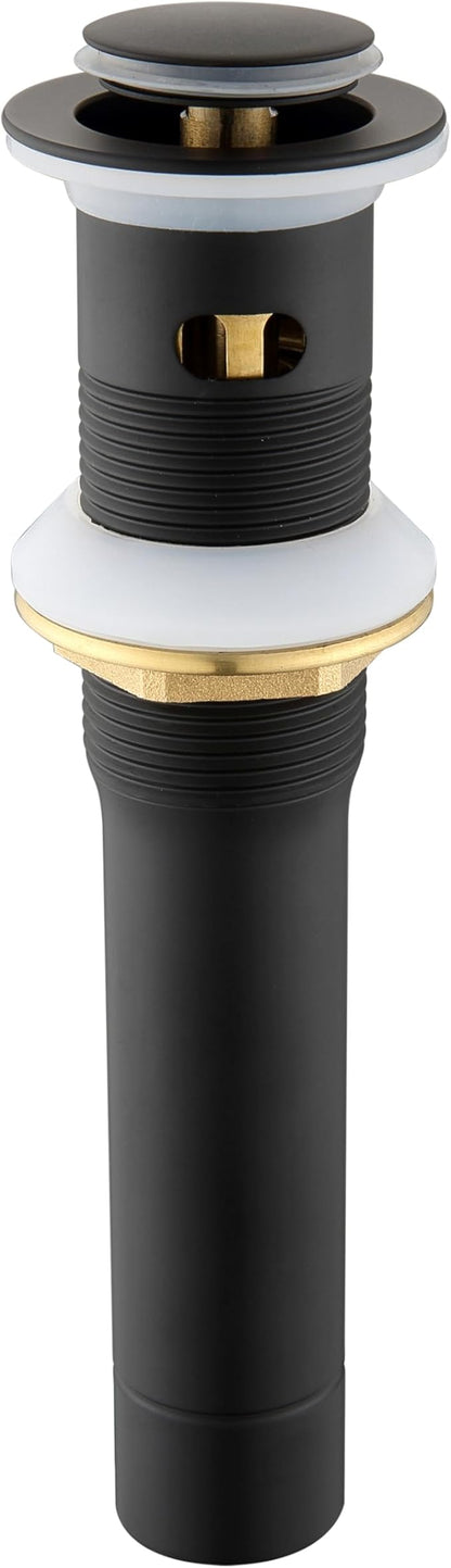 Ultimate Unicorn Bathroom Sink Stopper, with Overflow Hole, Matte Black | Pop Up Drain, Made of Metal, Small Cap, with Detachable Basket Stopper, Drain Fast, for Bathroom Vessel Vanity Sink Art Basin