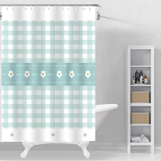 Shower Curtain Liner, 4G PEVA Shower Liner, Plastic Peva Waterproof Shower Curtains, 72x72 inch with Grommet Holes 3 Magnetic Weights