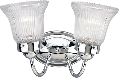 Progress Lighting P3288-15 2 Light Bath Fixture, Polished Chrome