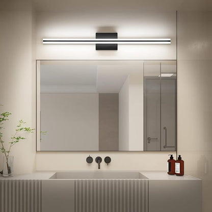 SOLFART Bathroom Vanity Light Matte Black 32 Inch LED Lights for Bathroom 6000K Wall Light Fixtures ND
