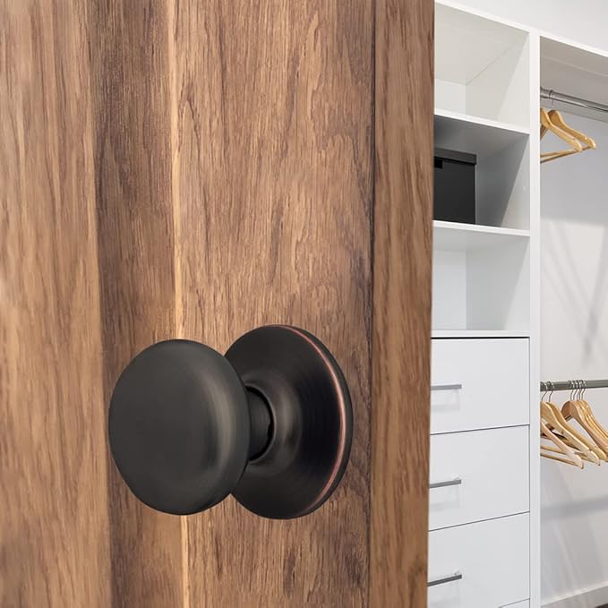 Design House 753434 Cambridge 2-Way Adjustable Dummy Door Knob, Oil Rubbed Bronze
