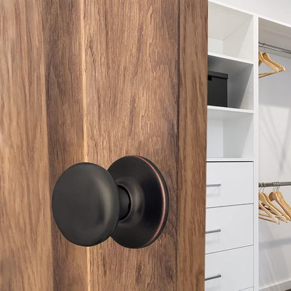 Design House 753434 Cambridge 2-Way Adjustable Dummy Door Knob, Oil Rubbed Bronze