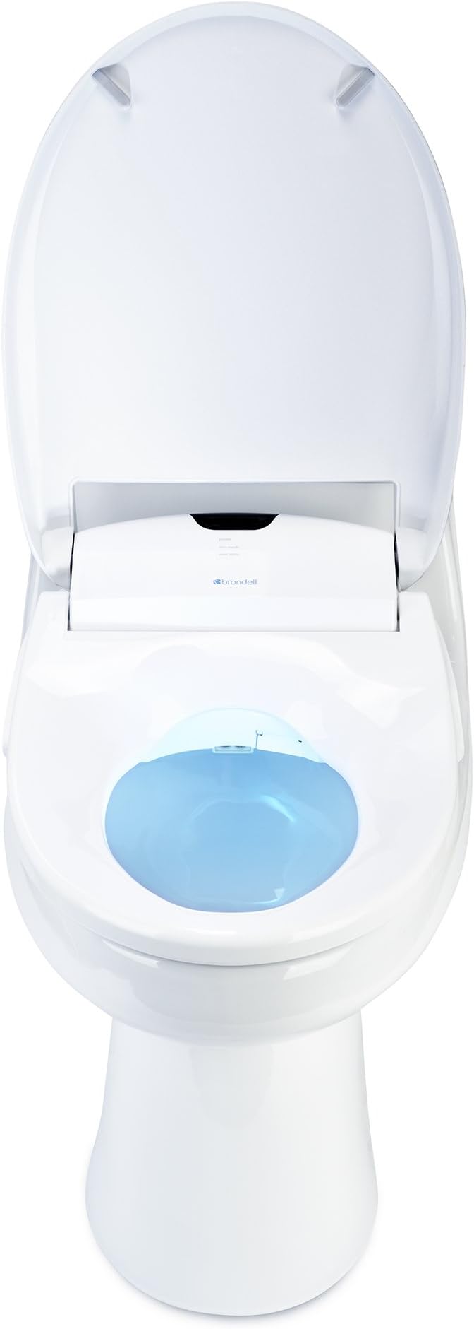 Brondell Bidet Toilet Seat S1400, Smart Toilet Seat, Dual Stainless-Steel, Self-Cleaning Nozzle With Clean Plus Technology, Endless Warm Water Bidet, Warm Air Dryer-Nightlight, Heated Seat, Elongated