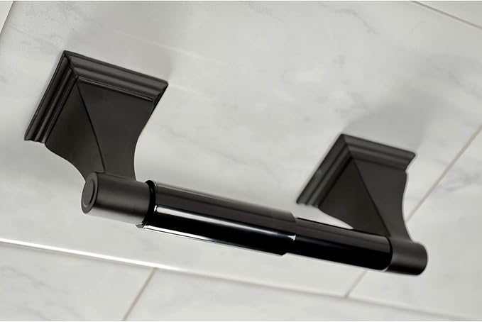 Kingston Brass BAHK61212478K Monarch 5-Piece 18-Inch and 24-Inch Towel Bars Bathroom Accessory Set in Matte Black