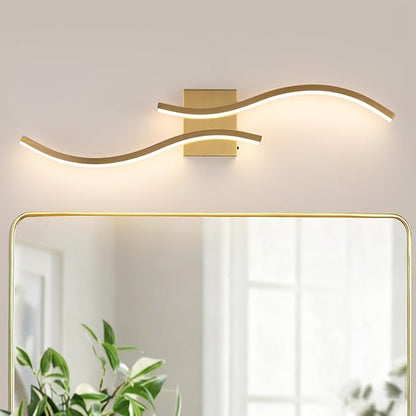 Bathroom Vanity Light Fixture, 26W 5CCT Dimmable Modern Led Bathroom Light Fixtures Over Mirror, LED Vanity Lighting Bar for Bathrooms (Gold, 31.5inch)