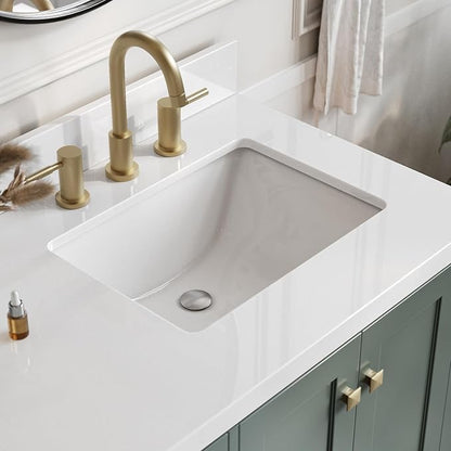 ARIEL Cambridge 36-inch Bathroom Vanity with Sink,Solid Wood, 1.5-inch Pure White Quartz Countertop, Single Rectangular Porcelain Sink, 2 Soft Closing Doors, 5 Dovetail Drawers, Vintage Green