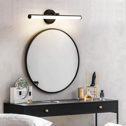 KAISITE Bathroom Light Fixture Over Mirror - Black Vanity Light 18W 4000K LED Bathroom Lighting Fixture Angle Adjustable 22 Inch Modern Vanity Light Bar for Bedroom Living Room