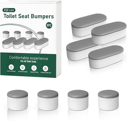 Toilet Seat Bumpers For Bidet And Lid Attachment Replacement,8 Pcs Universal Non-Slip Toilet Seat Spacers:For Bidet & Toilet Lid,Strong Adhesive,Prevent Damage