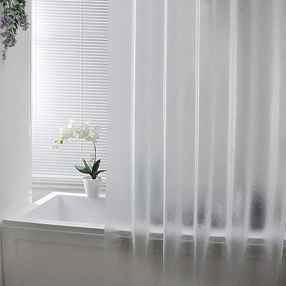 AooHome Shower Stall Curtain Liner for Small Size 48x72 Inch, 8G Eva RV Shower Curtain Frosted Pattern, Narrow Standing Single Water Repellent Shower Liner, Semi Transparent