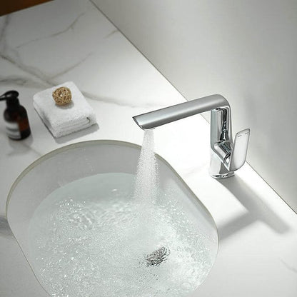 BiaoTeng Bathroom Faucets Single Handle Chrome Single Hole 2 Function Hot and Cold Brass Faucet for Bathroom Sink One Hole