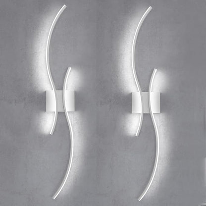 CANEOE Modern Led Wall Light Set of 2, 39inch Indoor Led Wall Sconce Lighting, Bathroom Vanity Light Fixtures Over Mirror for Living Room Hallway Bedroom Bedside Wall Lamp (White,6000K,2 Packs)