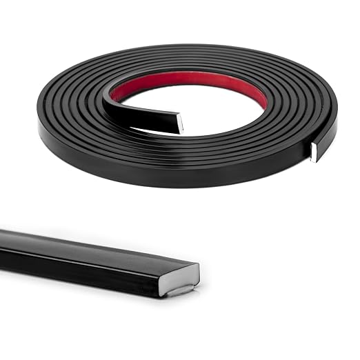 Art3d 10 ft Peel and Stick Flexible Molding Trim for Wall Tile Edge, Black | Durable, Waterproof, Oil-Proof, Superior Adhesive, Useful, Easy to Clean, Ideal for Mirror Edges, Accent Walls, Backsplashes