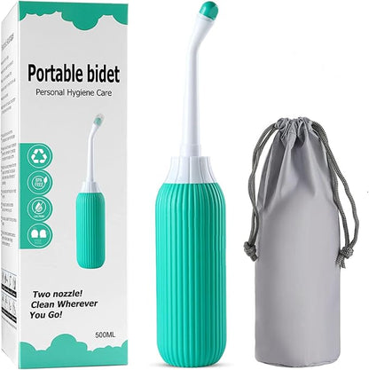 Generic Green Bidet Portable Bidet for Travel, Handheld Jet Spray, 500ml Capacity, Peri Bottle for Postpartum Care, Outdoor Use, Reusable Sprayer