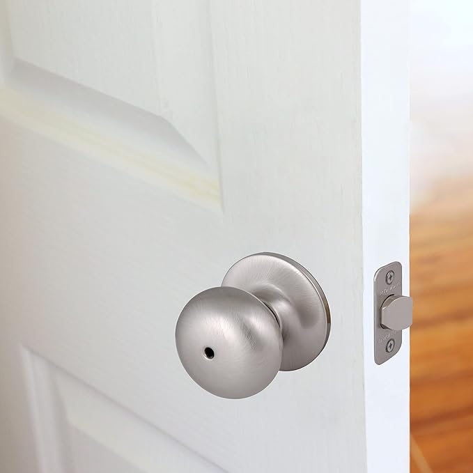 Design House 753319 Cambridge 2-Way Adjustable Privacy Door Knob, Satin Nickel