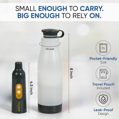 BIDET BUDDY® PureJet Portable Bidet for Travel & Camping | Rechargeable Electric Travel Bidet | Waterproof Compact USB-C Personal Hygiene Bidet with High Pressure Spray Design - Obsidian Drift