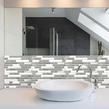 STICKGOO Thicker Design Peel and Stick Tile Backsplash, 12”×12”Stick on Backsplash for Kitchen, Self Adhesive Tile for Kitchen Backsplash and Bathroom(10 Sheets, Gray)