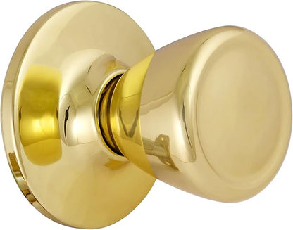 Design House Tulip Passage Door Knob for Hall and Closet, Fits Standard Doors, Polished Brass – Design House, 782730