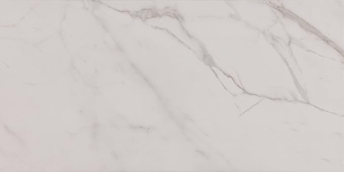 Daltile Costar 12" x 24" Marble Look Porcelain Floor Tile in Matte Calacatta Empire for Kitchen, Bathroom, Living Room Floors