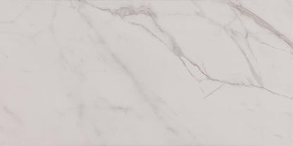 Daltile Costar 12" x 24" Marble Look Porcelain Floor Tile in Matte Calacatta Empire for Kitchen, Bathroom, Living Room Floors