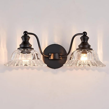 Farmhouse Bathroom Light Fixtures Black Vanity Lights for Bathroom 2 Light Vanity Light Fixtures