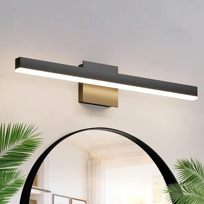 Aipsun 23.6 inch Modern Black Vanity Light LED Bathroom Vanity Light Fixtures Black Wall Light for Bathroom (Warm White 3000K)