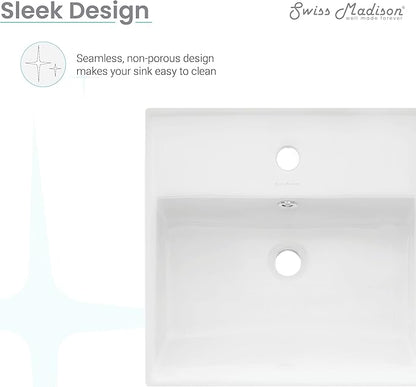 Swiss Madison SM-WS319 Claire Compact Ceramic Wall Hung Sink