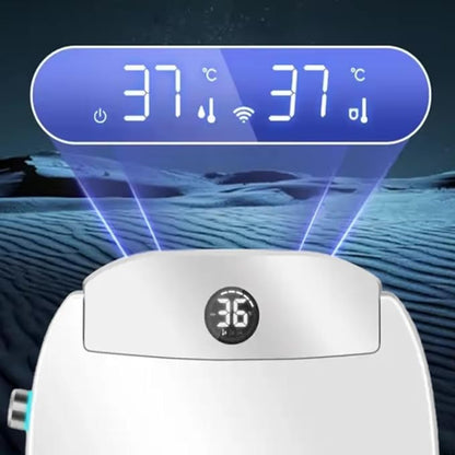 Electric Bidet Toilet Seat, Filtered & Unlimited Warm Water, 8 Modes Spa Wash, Warm Air Dryer, Heated Seat, Self-Clean Stainless Steel Nozzle, HD Night Light. 10-year warranty. (TB-45E,Elongated)