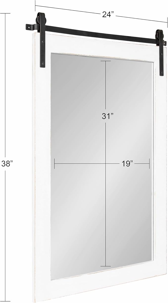 Kate and Laurel Cates Farmhouse Wall Mirror