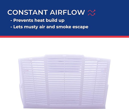 MAXXAIR FANMATE 00-955001 Fan/Vent Cover with EZ Clip Hardware, Constant Airflow, Super Tough, White